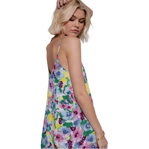 🆕Vero Moda Sia Cowl Neck Floral Satin Mini Dress - Picture 1 of 8